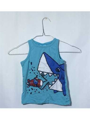 Maieu baietei albastru cu rechin Socute