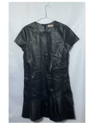 Rochita fetite imitatie piele neagra Mango