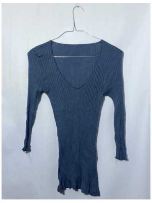 Bluza dama cu maneca trei sferturi albastra