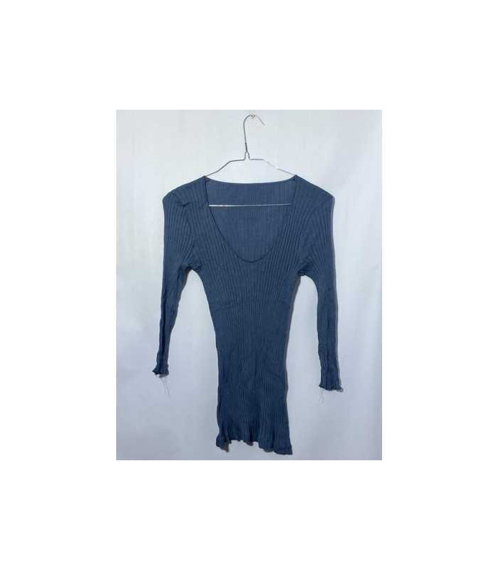 Bluza dama cu maneca trei sferturi albastra