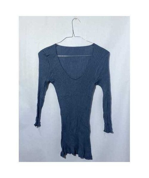 Bluza dama cu maneca trei sferturi albastra