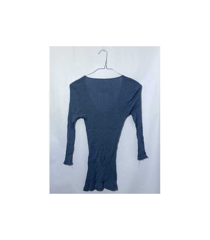 Bluza dama cu maneca trei sferturi albastra