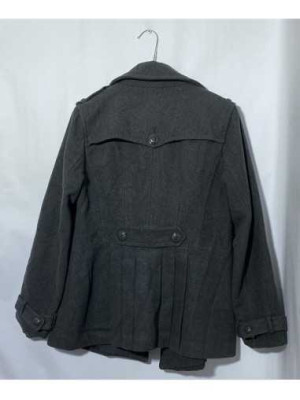 Palton scurt dama gri cu buzunare Amisu 2