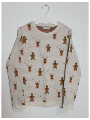 Pulover pentru fetite imprimeu de Craciun LC WAIKIKI
