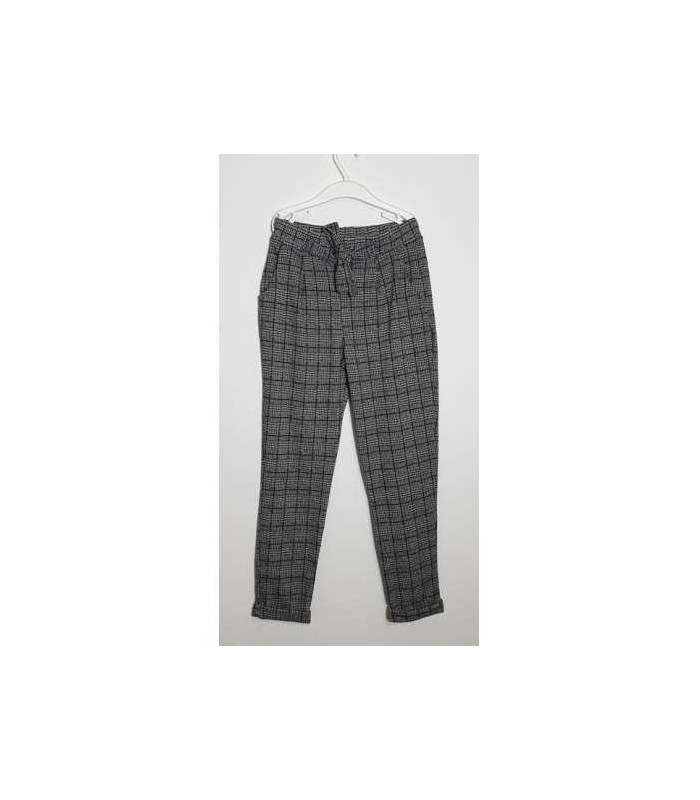 Pantaloni fetite in carouri cu cordon in talie MENSIS