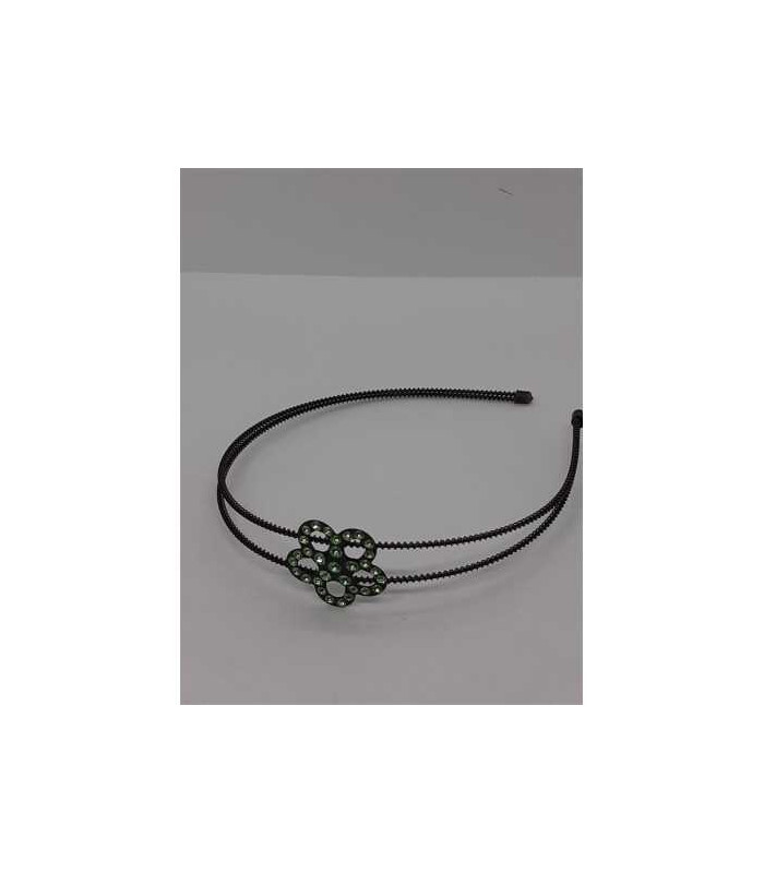 Bentita din metal cu floare si strasuri