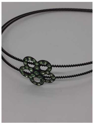 Bentita din metal cu floare si strasuri 2