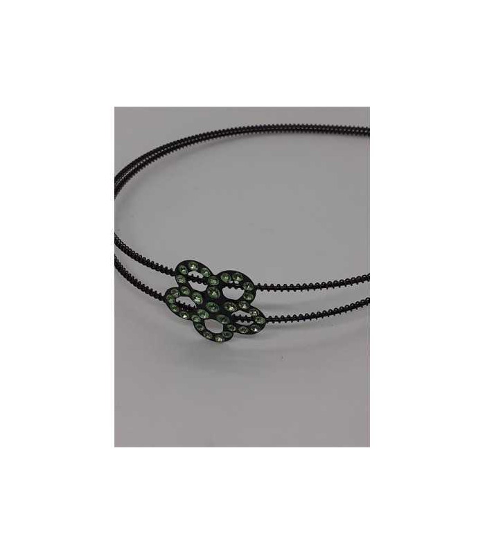 Bentita din metal cu floare si strasuri