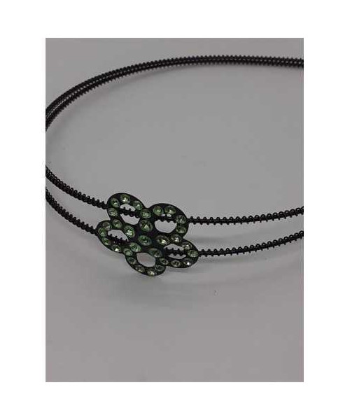 Bentita din metal cu floare si strasuri