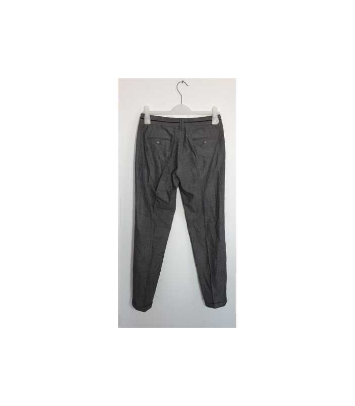 Pantaloni de dama cu buzunare decorative la spate