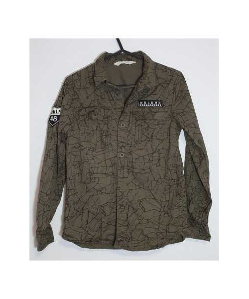 Camasa pentru baieti culoare kaki H&M