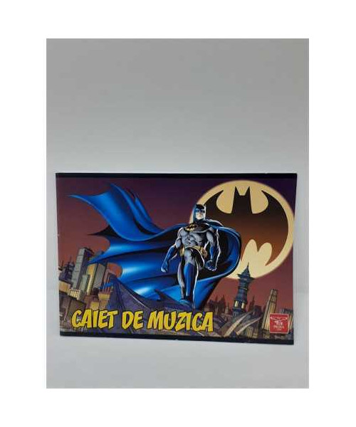 Caiet muzica 24 file model Batman Pigna