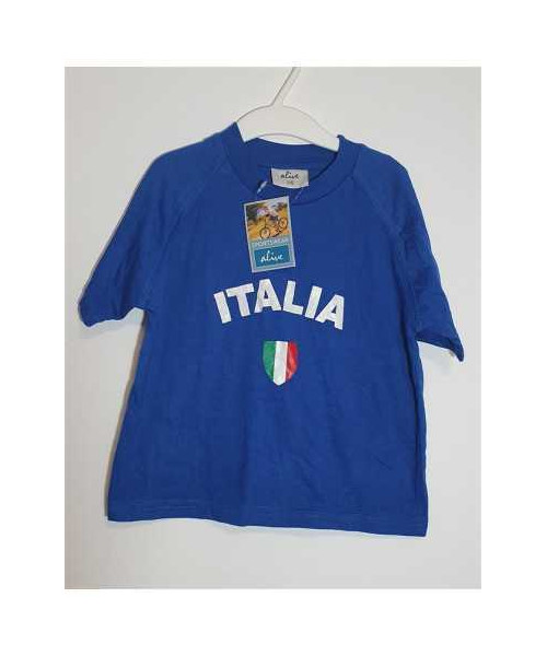 Tricou baieti cu maneca scurta imprimeu steagul Italiei Alive
