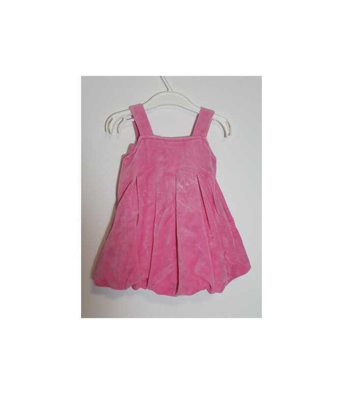 Rochita roz cu bretele si fundita AKKON BABY