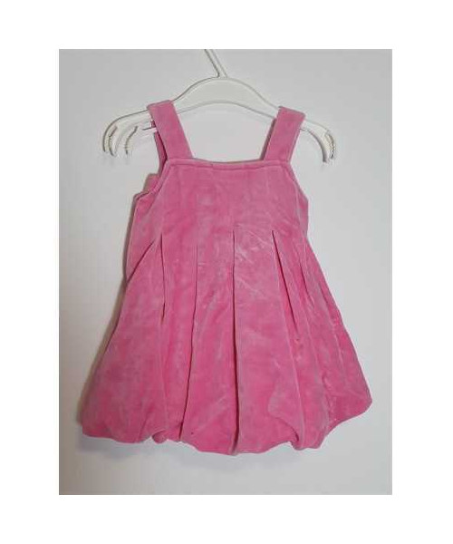 Rochita roz cu bretele si fundita AKKON BABY