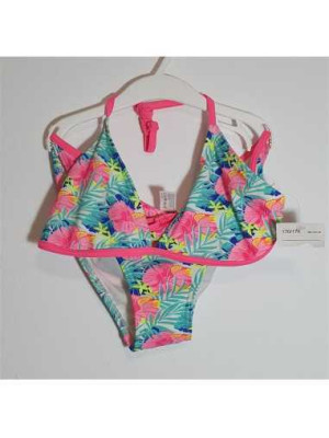 Costum de baie multicolor din 2 piese pentru fetite