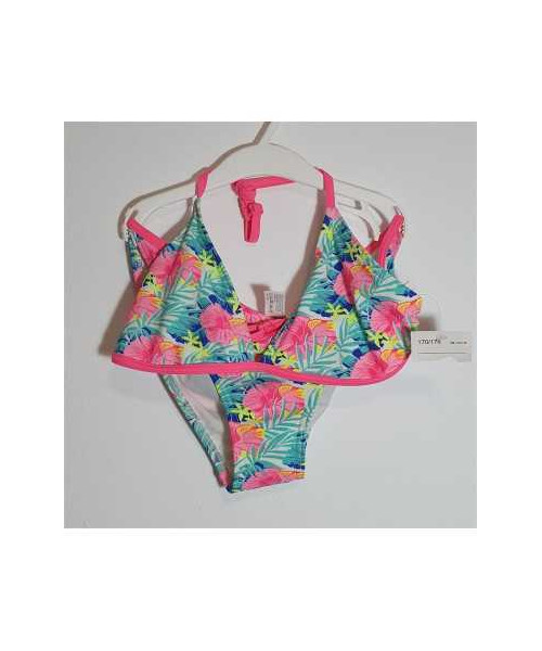 Costum de baie multicolor din 2 piese pentru fetite