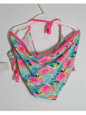 Costum de baie multicolor din 2 piese pentru fetite 2