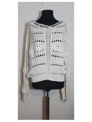 Pulover din tricot cu model perforat Miss Sixty