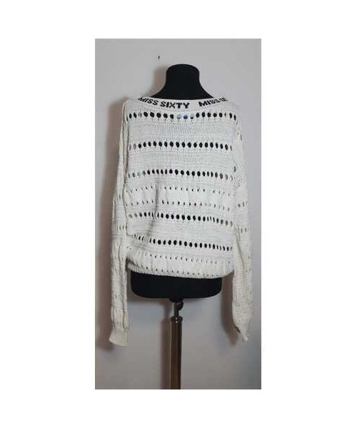 Pulover din tricot cu model perforat Miss Sixty