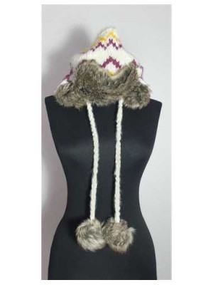 Caciula de iarna tricotata cu blanita Firefly