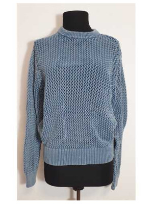 Pulover tricotat de dama cu decolteu rotund