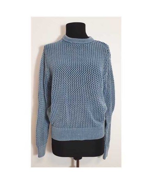 Pulover tricotat de dama cu decolteu rotund