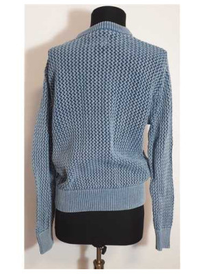 Pulover tricotat de dama cu decolteu rotund 2