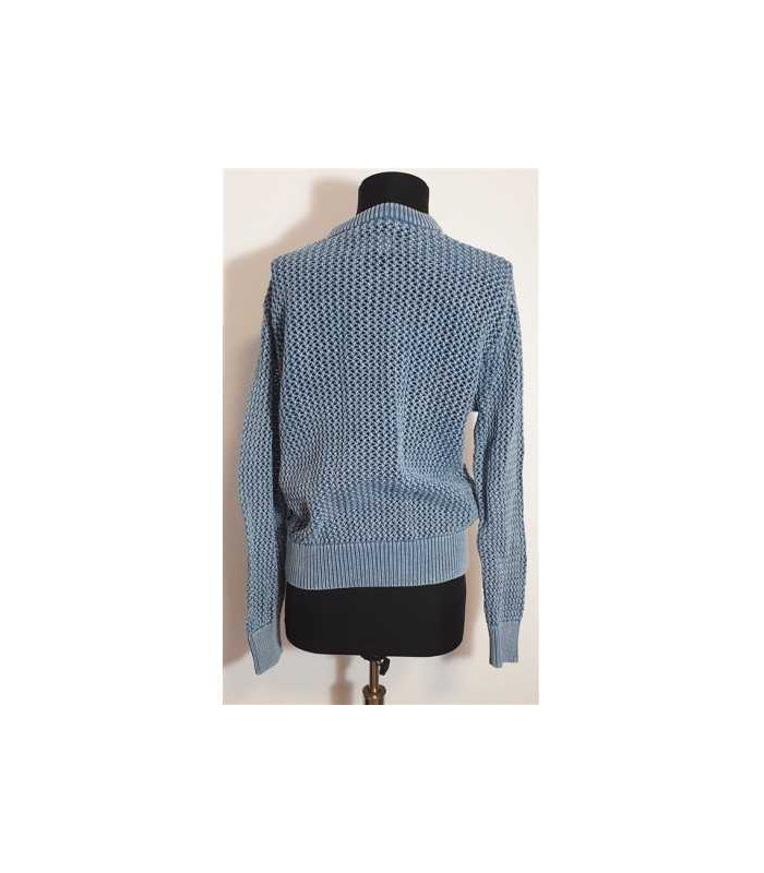 Pulover tricotat de dama cu decolteu rotund