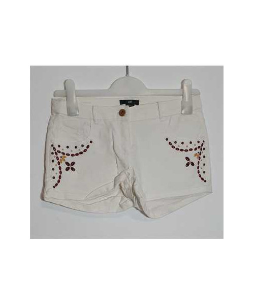 Pantaloni scurti blugi imprimeu cu floricele H&M