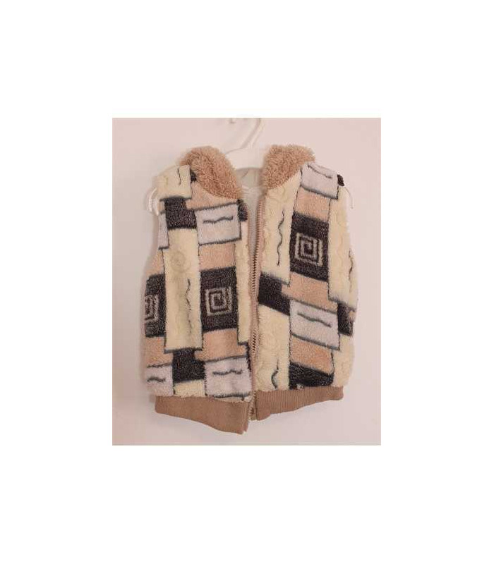 Vesta pufoasa cu gluga pentru copii