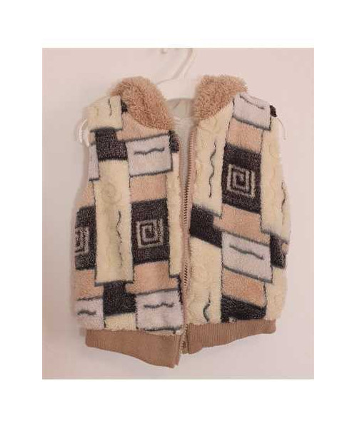 Vesta pufoasa cu gluga pentru copii