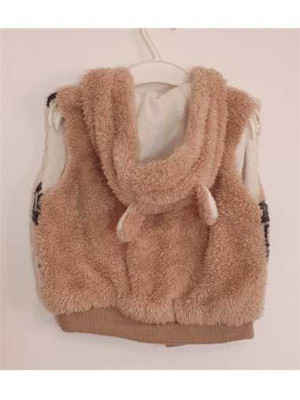 Vesta pufoasa cu gluga pentru copii 2