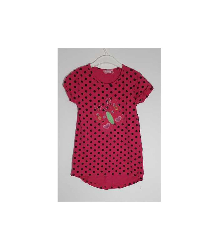 Tricou fetite imprimeu un fluture si buline Atabay Kids