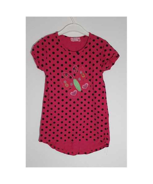 Tricou fetite imprimeu un fluture si buline Atabay Kids