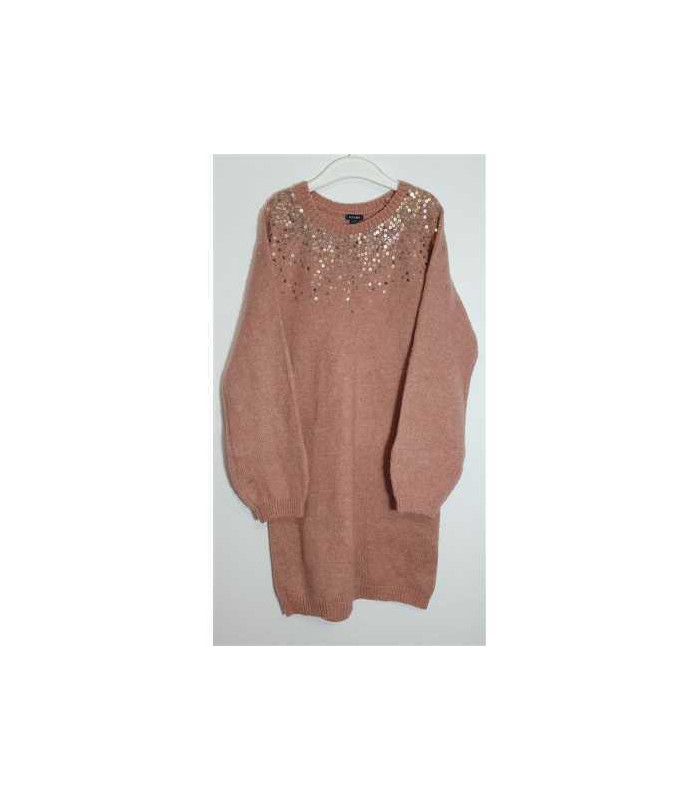 Pulover tricotat pentru fetite cu paiete Kiabi