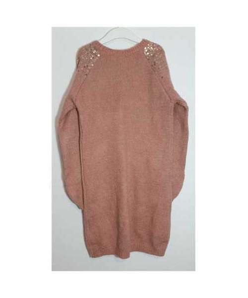 Pulover tricotat pentru fetite cu paiete Kiabi