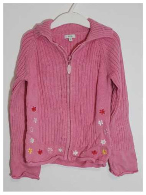 Pulover tricotat pentru fetite cu floricele multicolore TCM