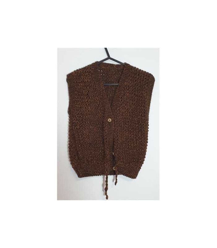 Vesta tricotata pentru fetite
