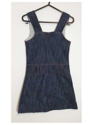 Sarafan de blugi pentru fetite culoare bleumarin 2