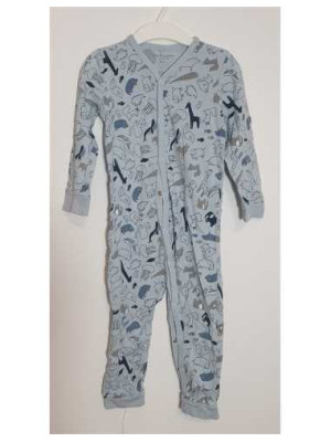 Pijama intreaga cu desene girafe si meduze Sinsay