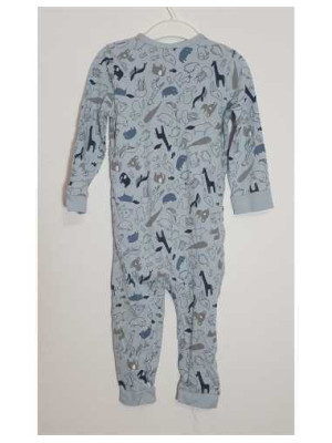 Pijama intreaga cu desene girafe si meduze Sinsay 2