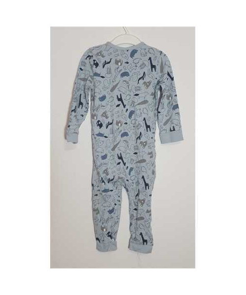 Pijama intreaga cu desene girafe si meduze Sinsay