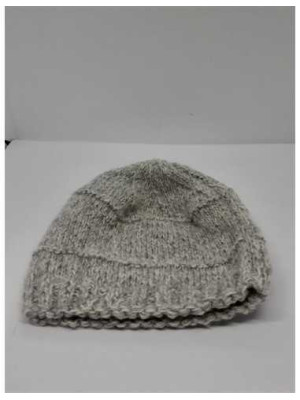 Caciula crosetata pentru copii culoare gri