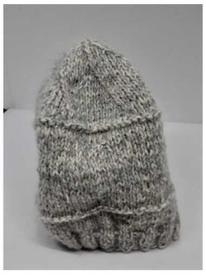 Caciula crosetata pentru copii culoare gri 2