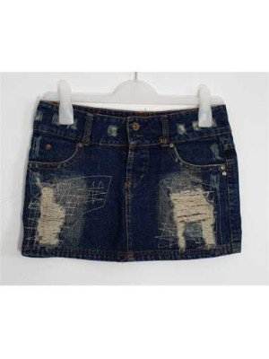 Fusta scurta Jeans model rupt