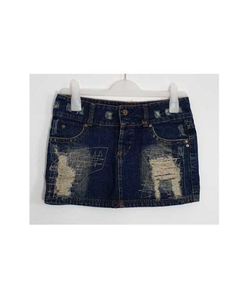 Fusta scurta Jeans model rupt