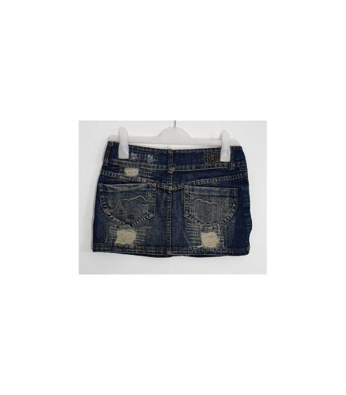 Fusta scurta Jeans model rupt