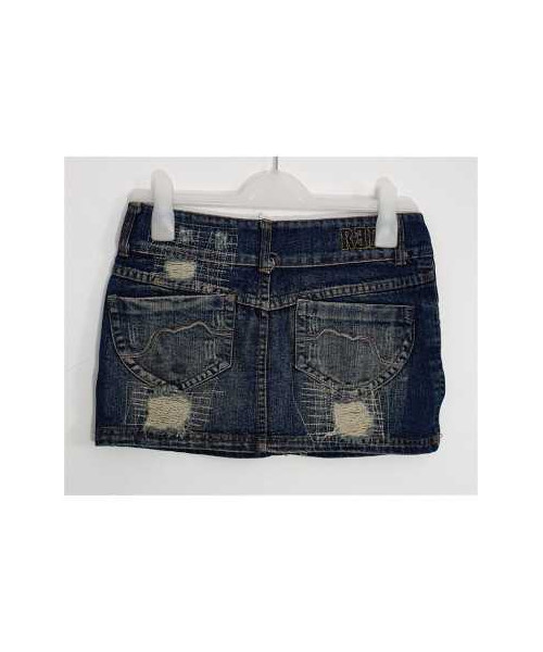 Fusta scurta Jeans model rupt