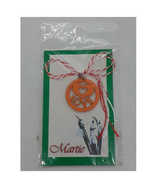 Martisor tip medalion model cu inimioara